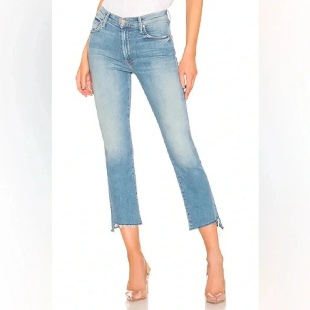 NEW MOTHER Insider Crop Step Fray in Shoot To Thrill jeans size 24 B2403